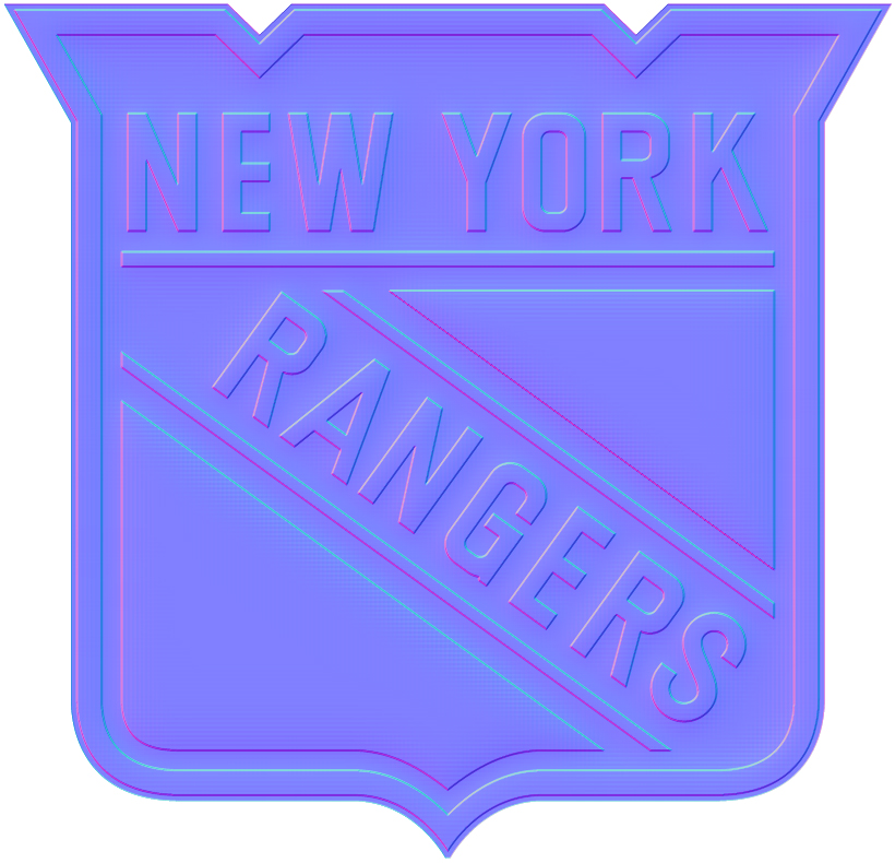 New York Rangers Colorful Embossed Logo iron on paper